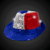 LED Patriotic Sequin Fedora Hat